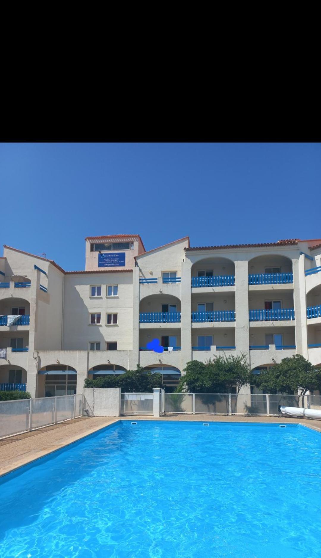 Coquet Studio 4 Pers, Piscine,Clim Mobile, Plage A 300 M,A 5Min A Pied Du Lydia Ле Баркарес Экстерьер фото