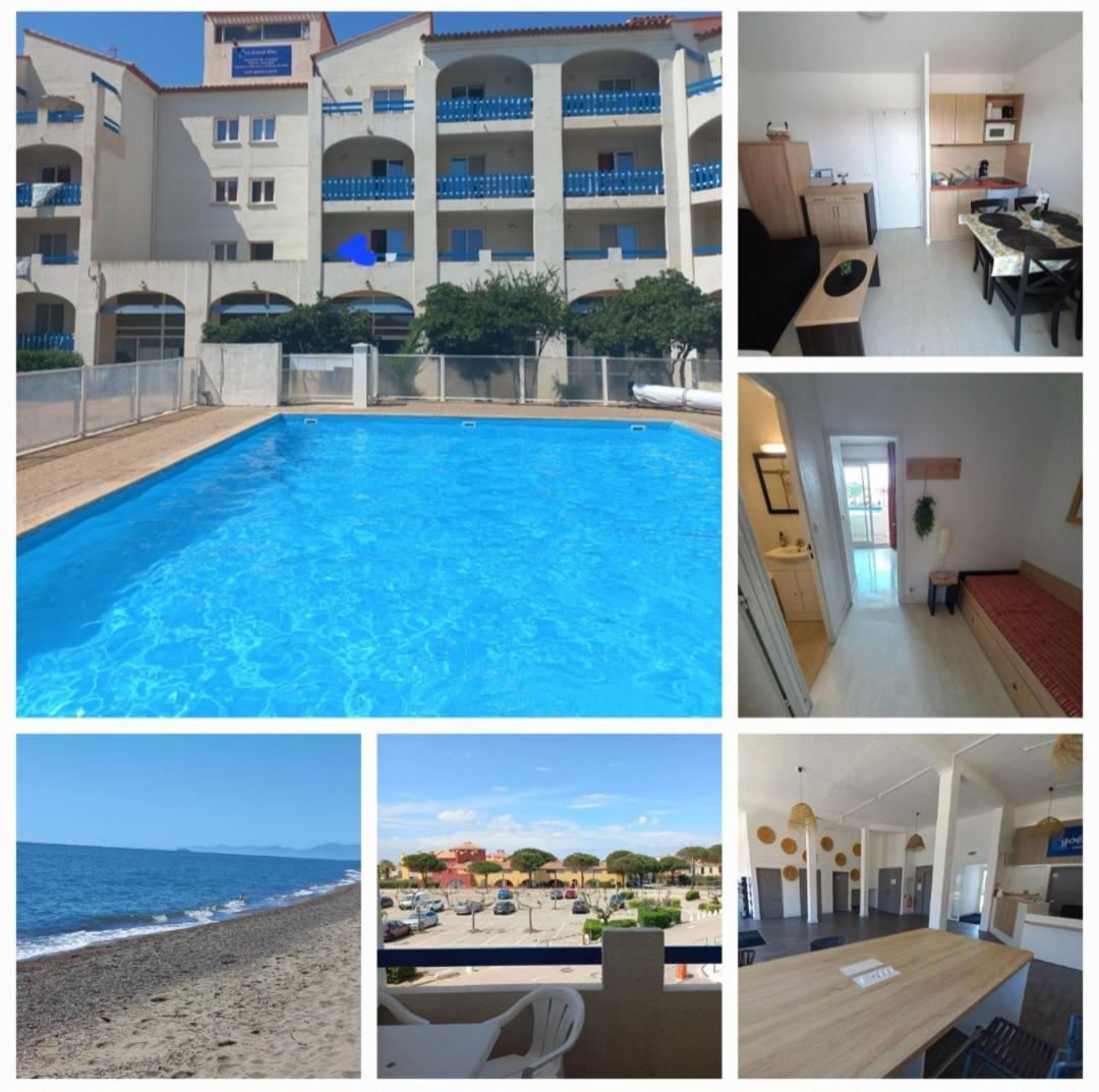 Coquet Studio 4 Pers, Piscine,Clim Mobile, Plage A 300 M,A 5Min A Pied Du Lydia Ле Баркарес Экстерьер фото